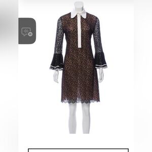 Michael Kors Collection Black and Brown Lace Dress